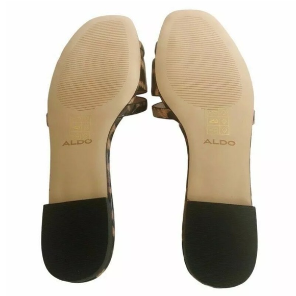ALDO Astirassa Sandals Slides Patent Animal Print - Picture 10 of 11